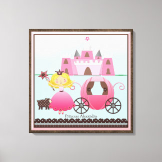 Personalised Name Fairy Princess Castle Custom Canvas Print