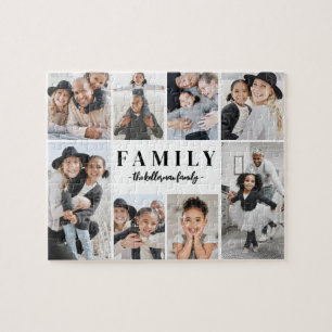 Personalised Name Family Photo Collage Jigsaw Puzzle