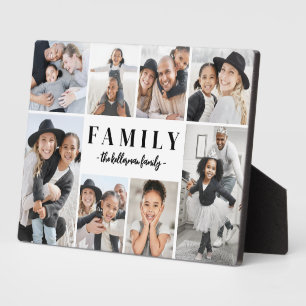 Personalised Name Family Photo Collage Plaque