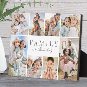 Personalised Name Family Photo Collage Plaque