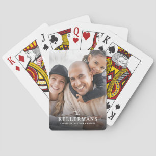 Personalised Name Family Photo Playing Cards
