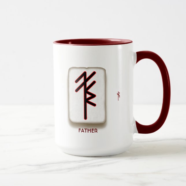 Personalised Name FATHER - PHIL bindrune Mug (Right)