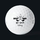 Personalised Name Father's Day Best Dad By Par Golf Balls<br><div class="desc">Custom calligraphy script name: Golf Ball for Golfers This Ball features a circle Golf logo. customised with a custom name that you can customise with your own Name. Excellent present.</div>