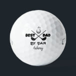 Personalised Name Father's Day Best Dad By Par Golf Balls<br><div class="desc">Custom calligraphy script name: Golf Ball for Golfers This Ball features a circle Golf logo. customised with a custom name that you can customise with your own Name. Excellent present.</div>