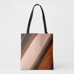 Personalised Name Faux Wood Fancy Tote Bag