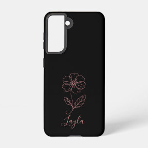 Personalised name February primrose Birth Flower Samsung Galaxy Case