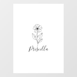 Personalised name February violet Birth Flower