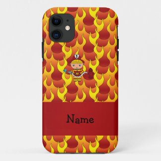 Personalised name fireman flames pattern Case-Mate iPhone case