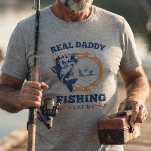 Personalised Name Fishing Club Retro Dad Fisherman T-Shirt
