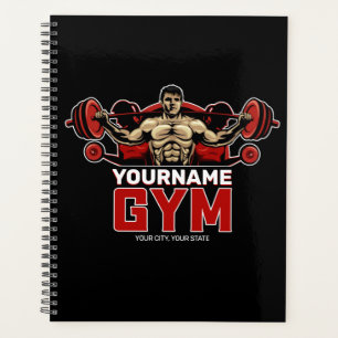 Personalised NAME Fitness Home GYM Weight Lifting  Planner