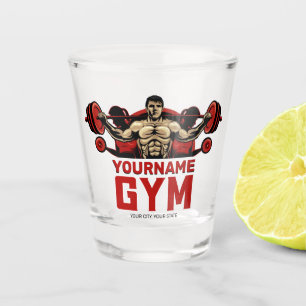 Personalised NAME Fitness Home GYM Weight Lifting Shot Glass
