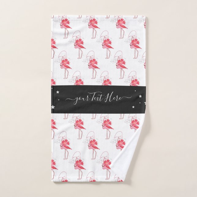 Personalised Name Flamingo ,Gifts for all Hand Towel (Hand Towel)