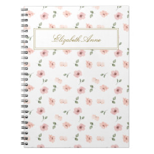 Personalised Name Floral Notebook