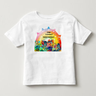 Personalised name flower toddler T-Shirt