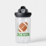 Personalised Name Football Jersey Number Water Bottle<br><div class="desc">Personalised kids sports design.</div>