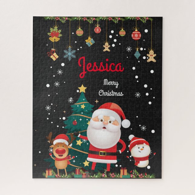 Personalised Name For Your Child, Santa Christmas  Jigsaw Puzzle (Vertical)