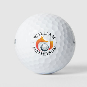 Personalised Name Fox Golf Balls