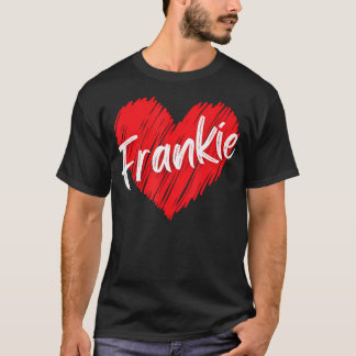 Personalised Name Frankie I Love Frankie Heart Vin T-Shirt