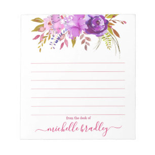 Personalised Name From The Desk Of Notepad