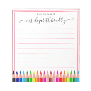 Personalised Name   From The Desk Of Notepad