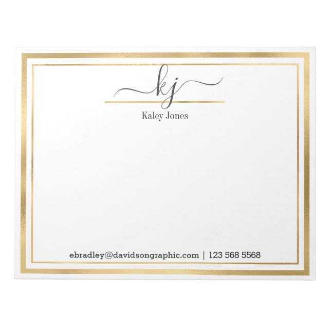 Personalised Name | From The Desk Of Notepad (Front)