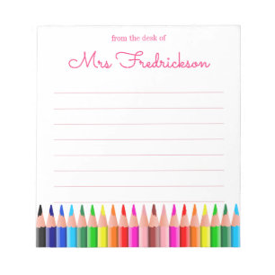 Personalised Name   From The Desk Of Notepad