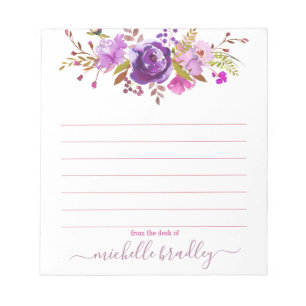 Personalised Name From The Desk Of Notepad