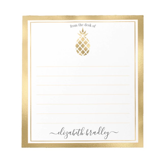 Personalised Name | From The Desk Of Notepad (Front)