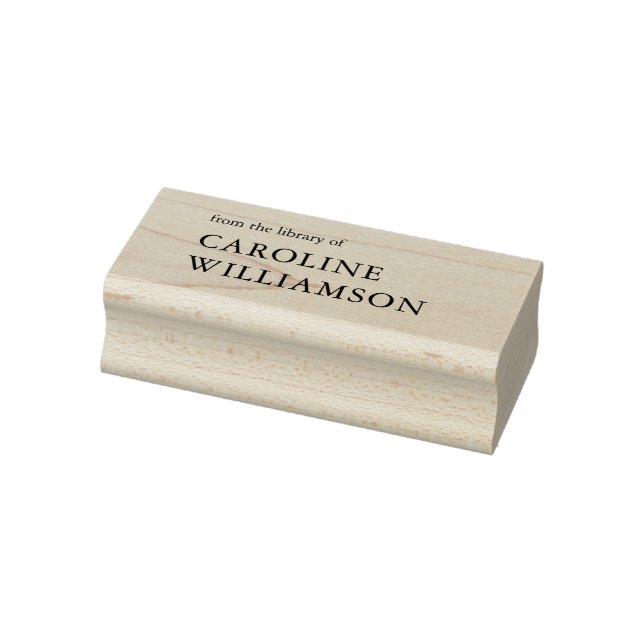 Personalised Name From the Library of Book Rubber Stamp (Stamp)