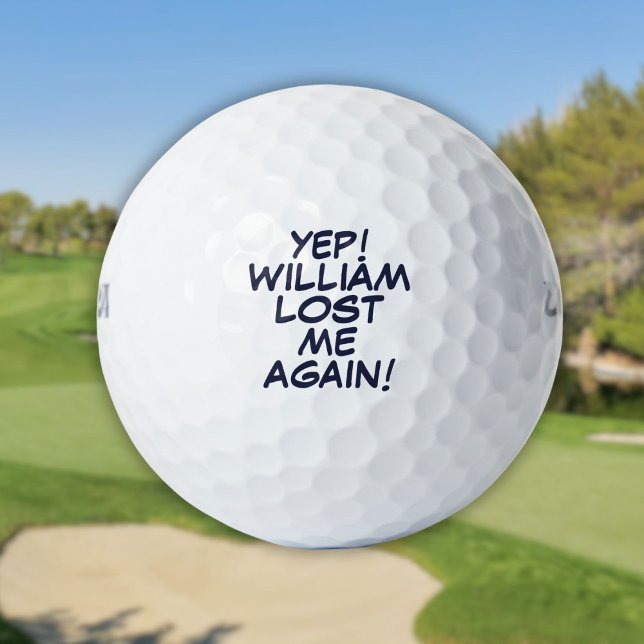 Personalised Name Fun Navy Blue Lost Message Golf Balls (Personalized Name Fun Navy Blue Lost Message Golf Balls)