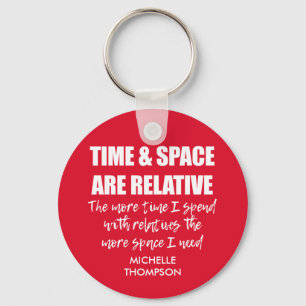 Personalised Name Funny Family Quote Red Key Ring