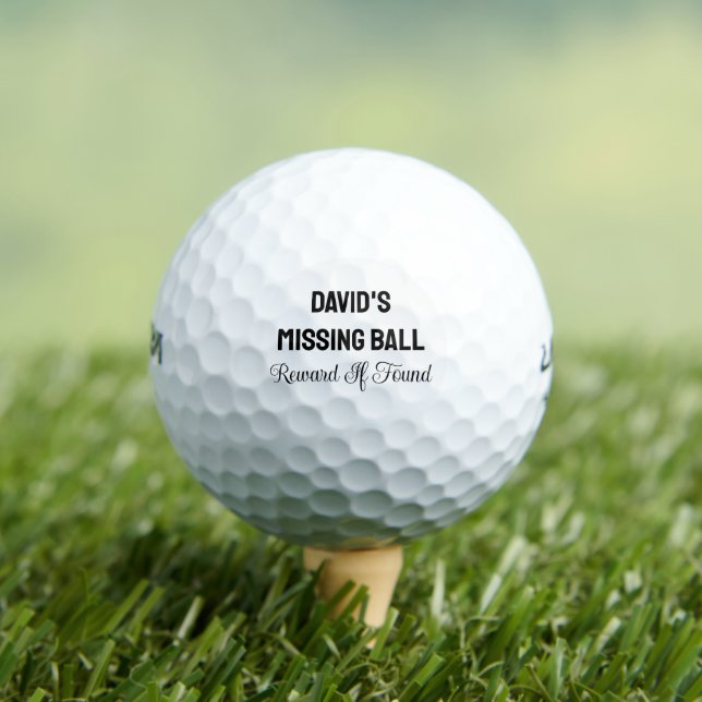 Personalised Name Funny Lost Gold family Work Golf Balls (Insitu Tee)