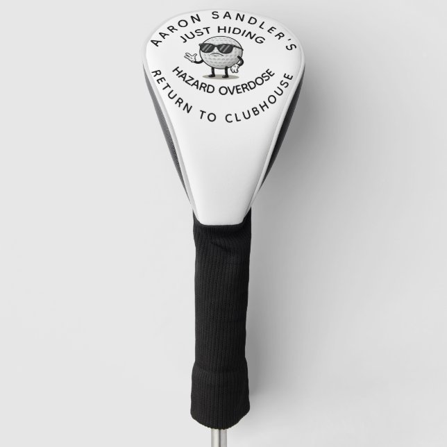 Personalised Name Funny Lost Golf Ball Head Cover (Front)
