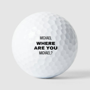 Personalised Name Funny Lost Golf Balls