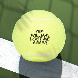 Personalised Name Funny Lost Message Tennis Balls