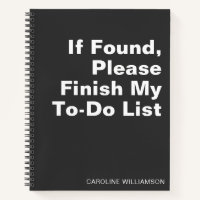 Personalised Name Funny To Do List Quote Sassy