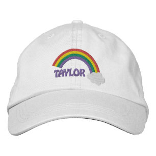 Personalised Name Gay Pride Rainbow Embroidered Hat