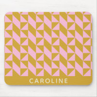 Personalised Name Geometric Modern Pink Yellow