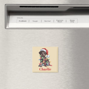 Personalised Name German Shorthaired Pointer Xmas Magnet