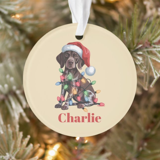 Personalised Name German Shorthaired Pointer Xmas Ornament (Tree)