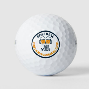 Personalised Name gift beer custom  Funny quote Golf Balls