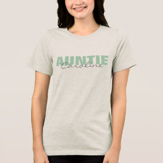 Personalised Name Gift for Aunt and Auntie Tri-Blend Shirt