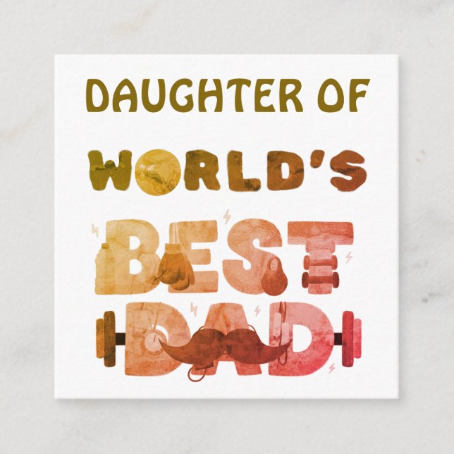 Personalised Name Gift for Son or Daughter Enclosure Card (Front)