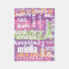 Personalised Name Girls Blanket