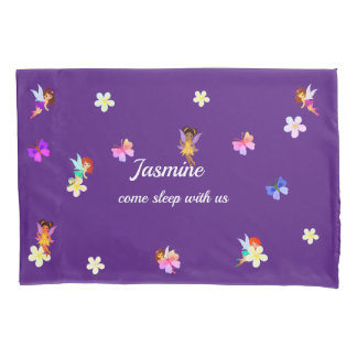 Personalised Name Girls Fairies Pillowcase