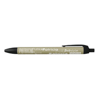 Personalised Name Gold Black Ink Pen