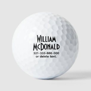 Personalised Name Golf Balls Template ART DECO 2