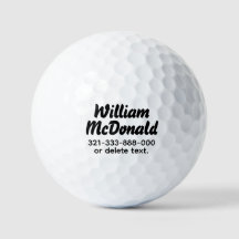 Personalised Name Golf Balls Template BOLD Font 5