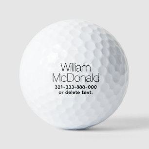 Personalised Name Golf Balls Template DISPLAY 21
