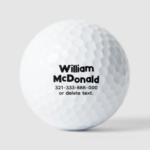 Personalised Name Golf Balls Template FUN RETRO 14